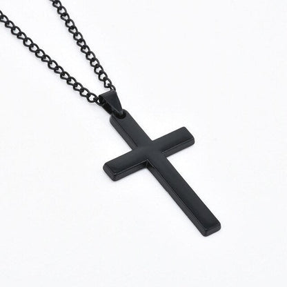 Collar de Cruz de Acero Inoxidable para Hombre