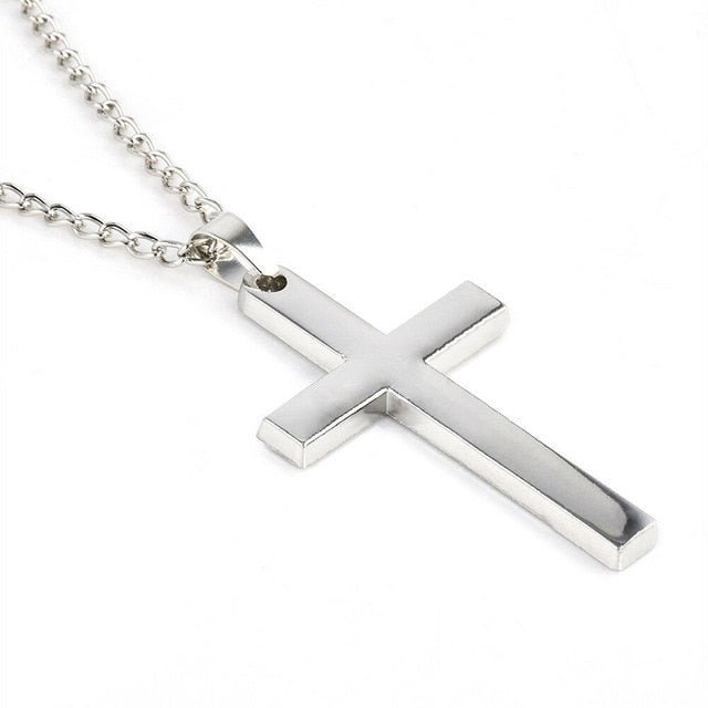 Collar de Cruz de Acero Inoxidable para Hombre
