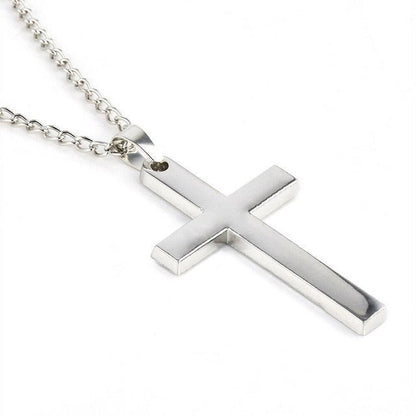 Collar de Cruz de Acero Inoxidable para Hombre
