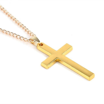 Collar de Cruz de Acero Inoxidable para Hombre