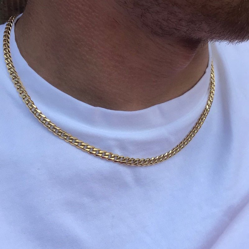 Collar Cuban Link de Acero Inoxidable para Hombre