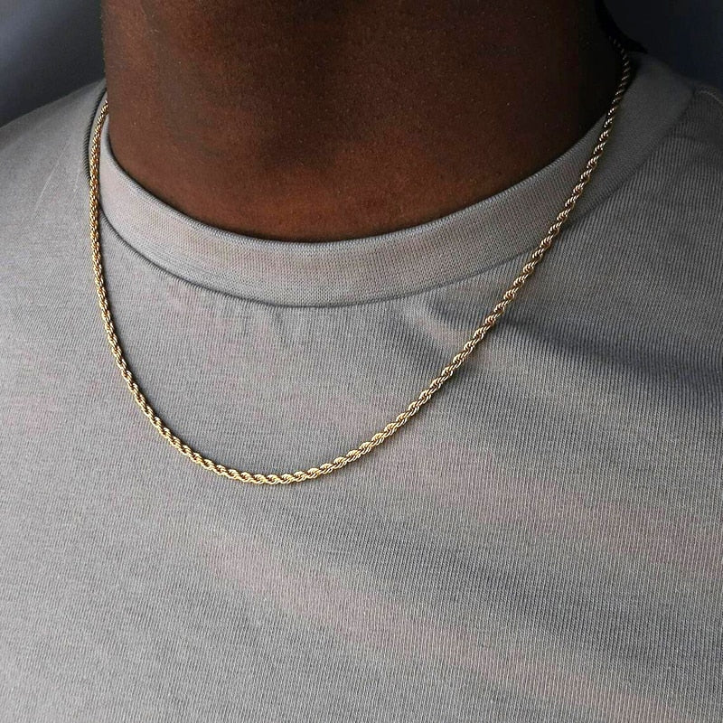 Collar Cuban Link de Acero Inoxidable para Hombre