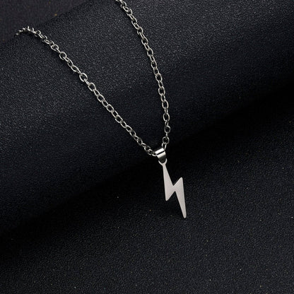Collar de Acero Inoxidable Plateado Ligero para Hombre