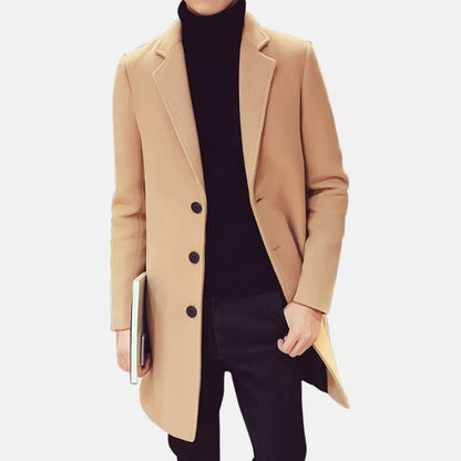 Abrigo Largo de Tres Botones para Hombre