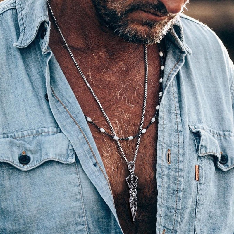 Collar de Santo de Acero Inoxidable para Hombre