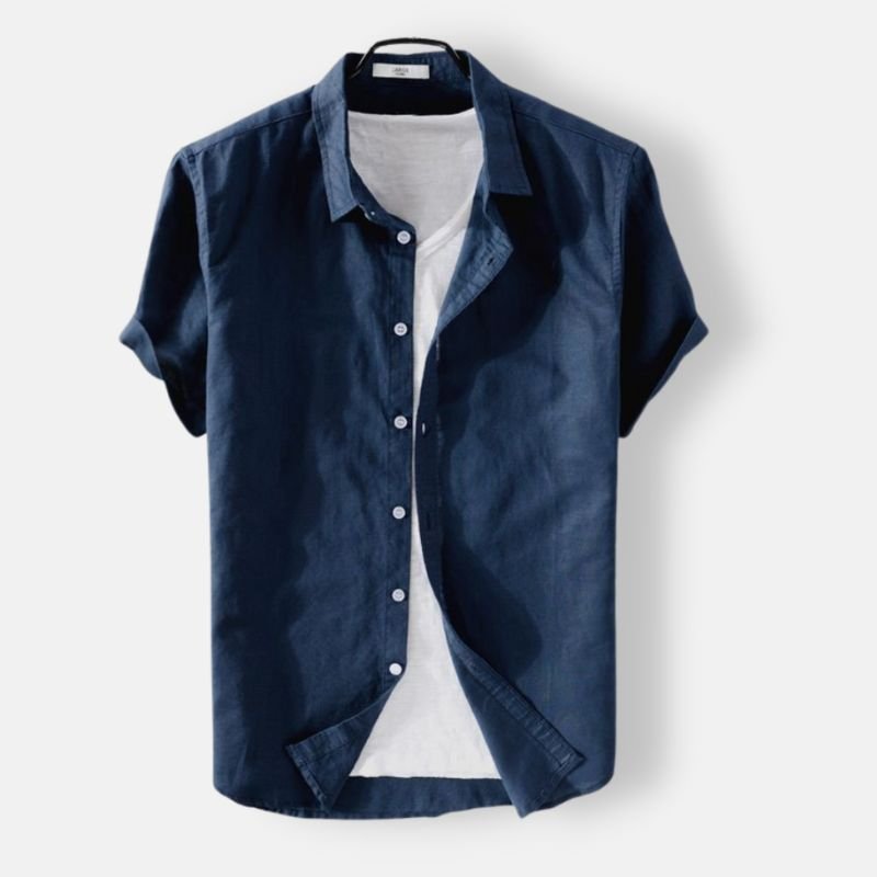 Camisa de Lino de Manga Corta Antonios