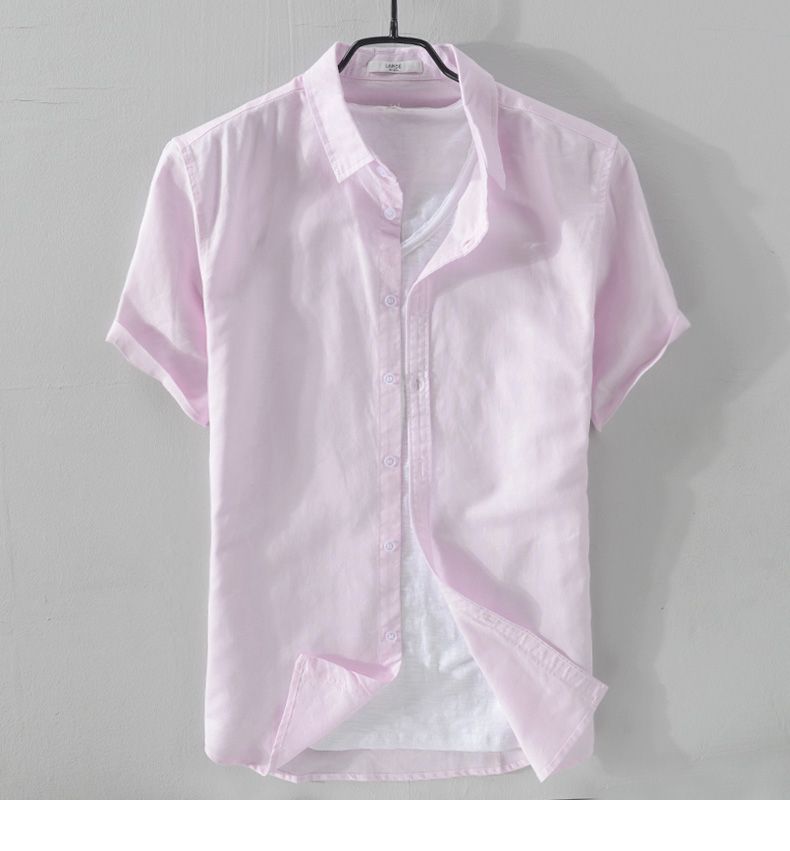 Camisa de Lino de Manga Corta Antonios