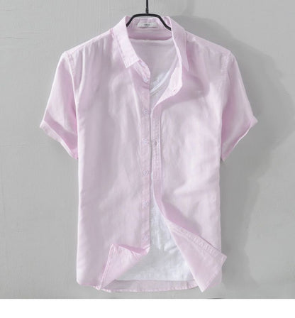 Camisa de Lino de Manga Corta Antonios