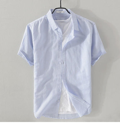 Camisa de Lino de Manga Corta Antonios