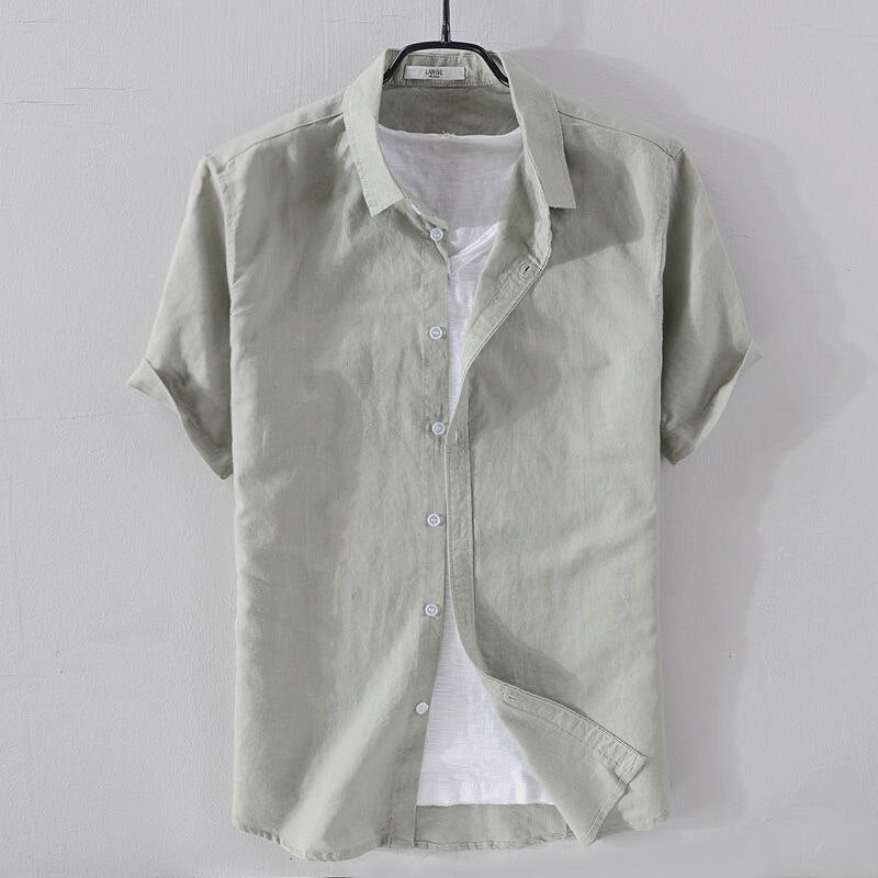 Camisa de Lino de Manga Corta Antonios