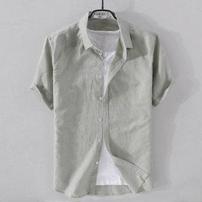 Camisa de Lino de Manga Corta Antonios