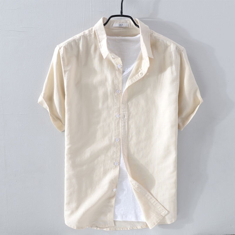 Camisa de Lino de Manga Corta Antonios