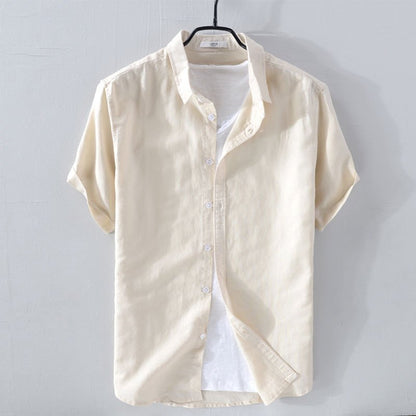 Camisa de Lino de Manga Corta Antonios