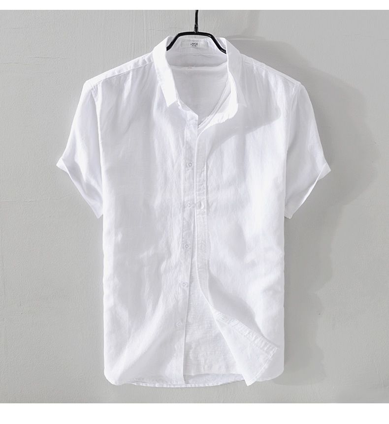 Camisa de Lino de Manga Corta Antonios