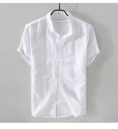 Camisa de Lino de Manga Corta Antonios