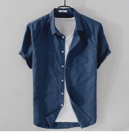 Camisa de Lino de Manga Corta Antonios