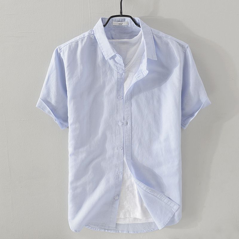 Camisa de Lino de Manga Corta Antonios