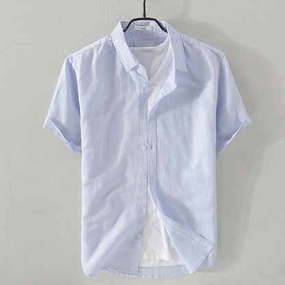 Camisa de Lino de Manga Corta Antonios