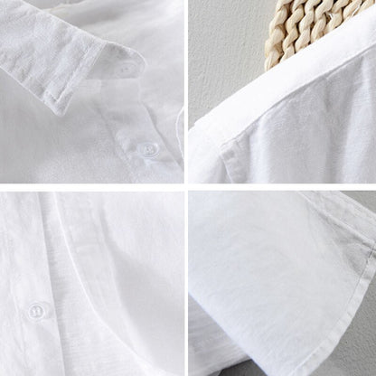 Camisa de Lino de Manga Corta Antonios