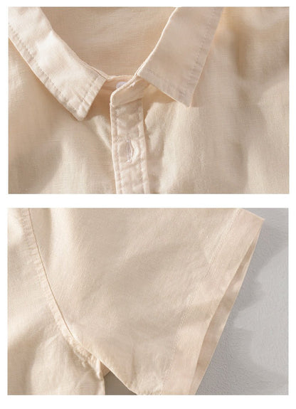 Camisa de Lino de Manga Corta Antonios