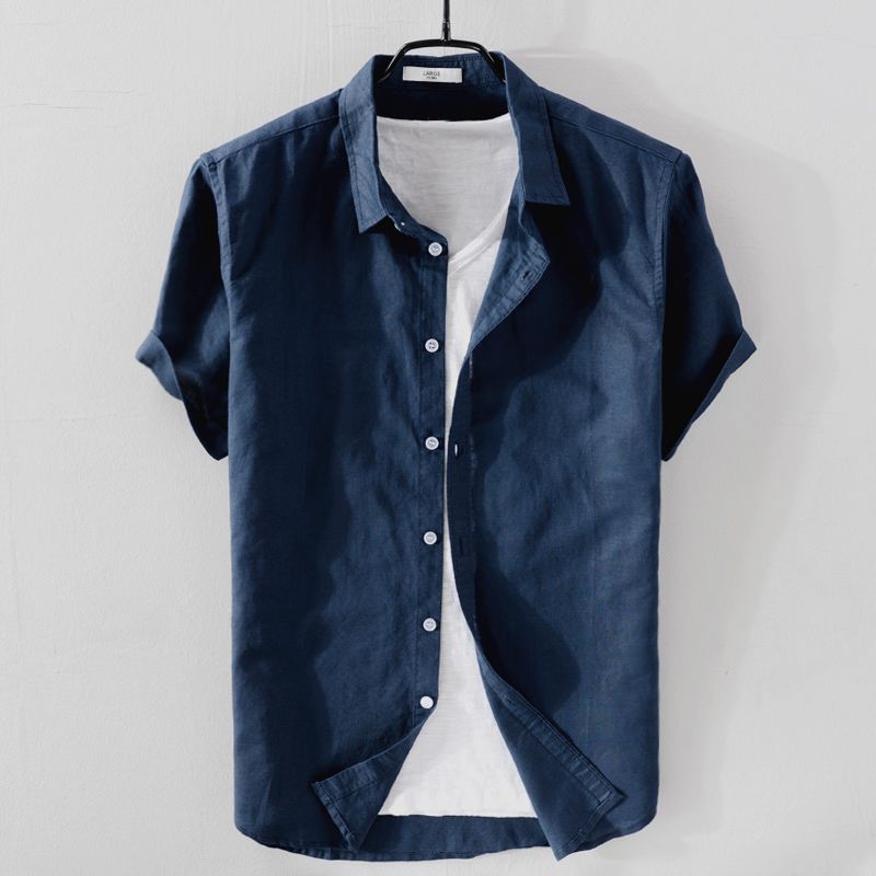 Camisa de Lino de Manga Corta Antonios