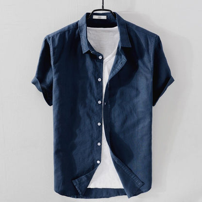 Camisa de Lino de Manga Corta Antonios