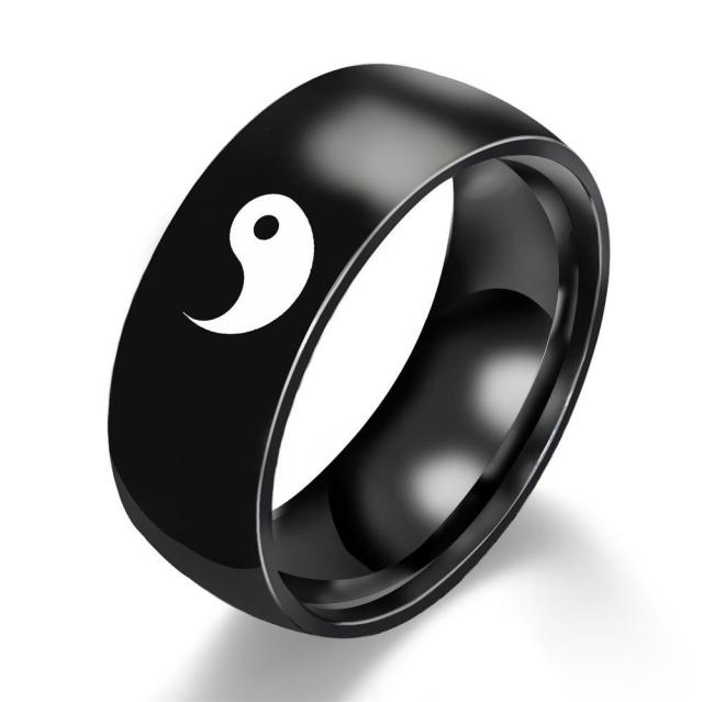 Anillo de Acero Inoxidable Yin-Yang para Hombre