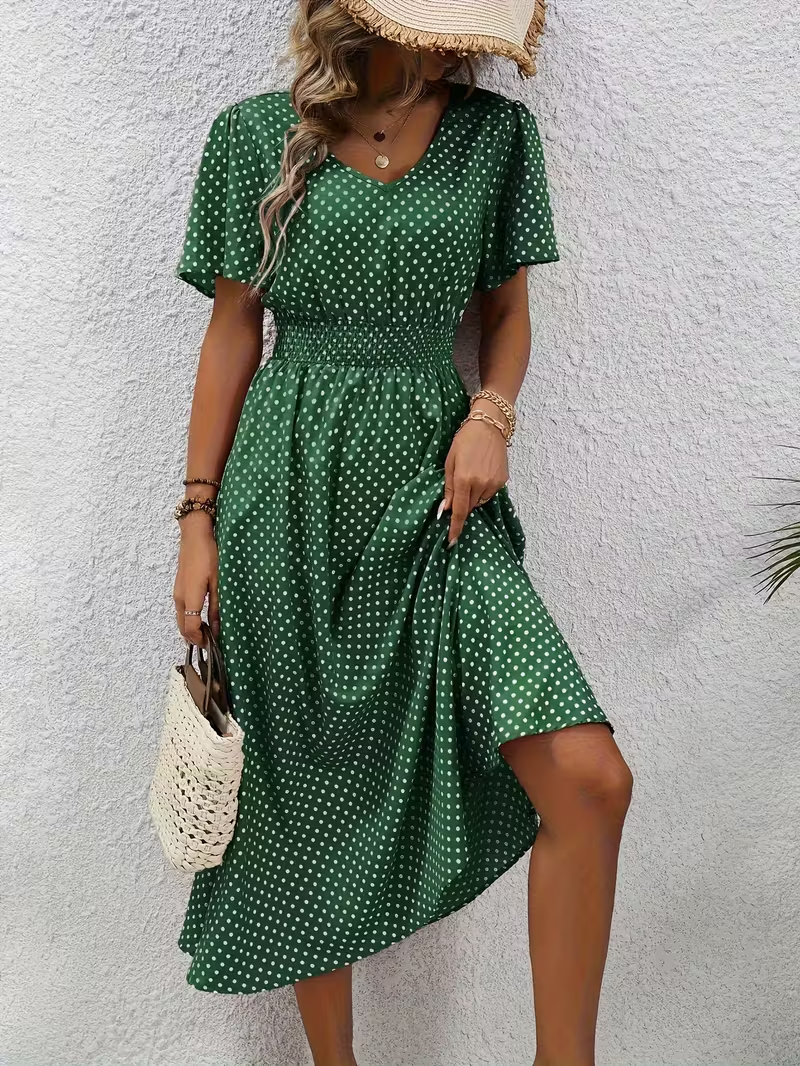 | Robe Élégante Pois Élisa