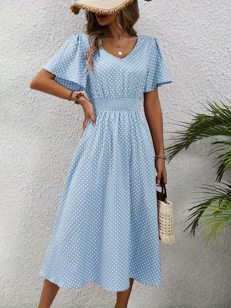 | Robe Élégante Pois Élisa