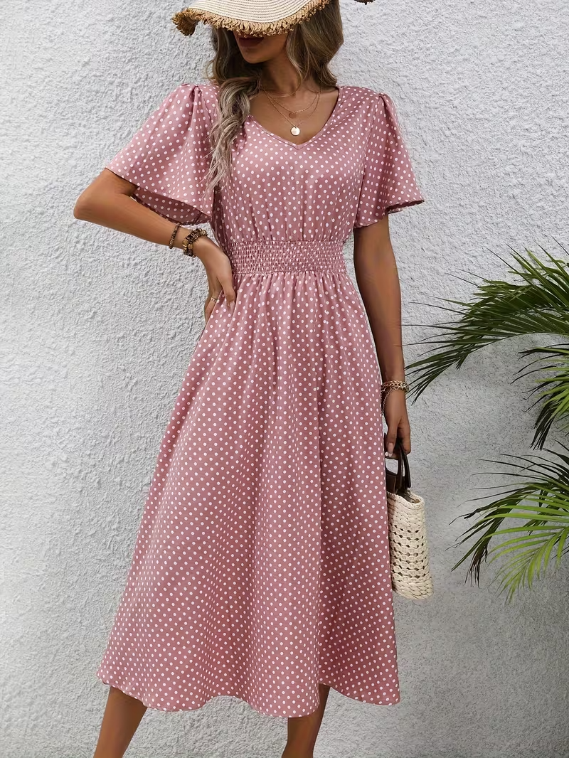 | Robe Élégante Pois Élisa