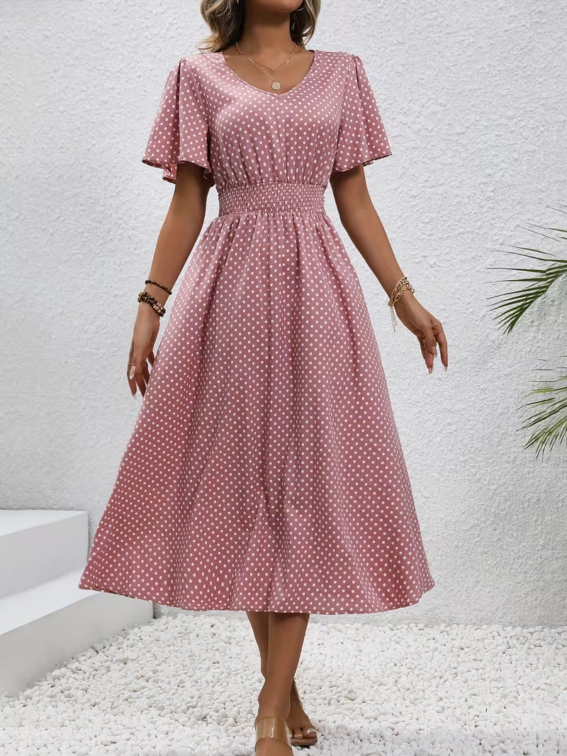 | Robe Élégante Pois Élisa