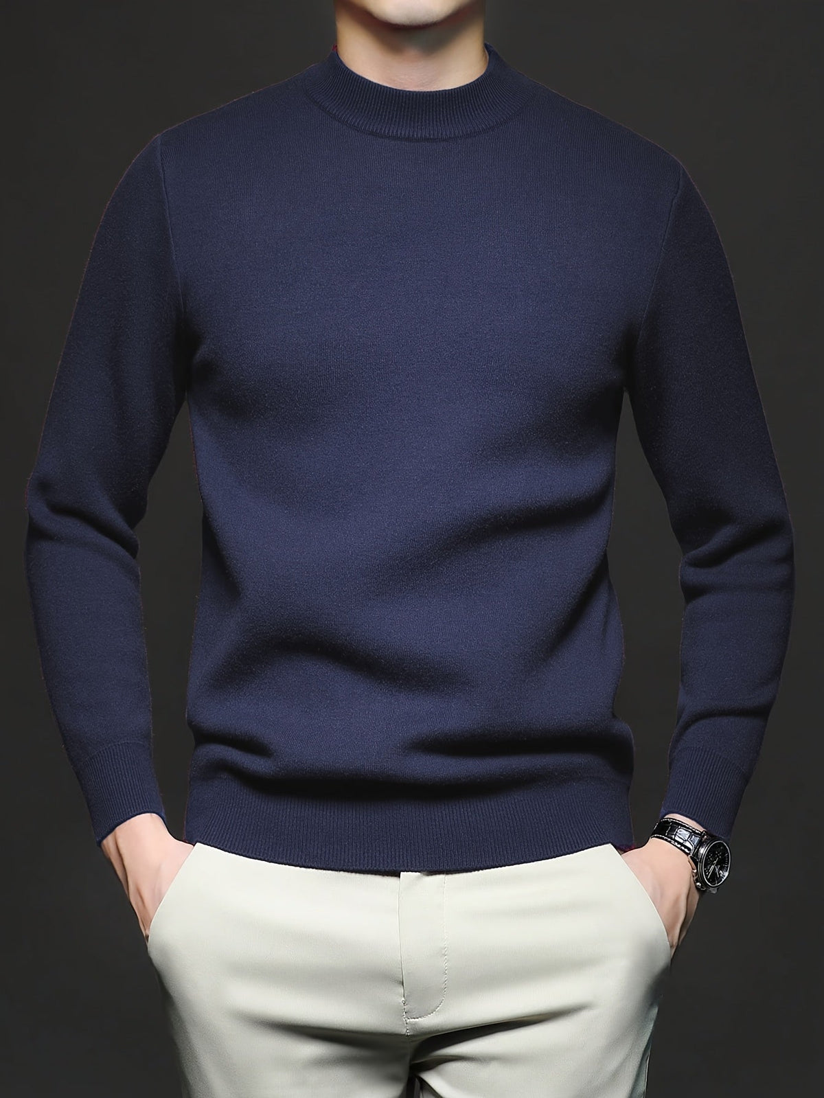 Renzo – Jersey Hombre Cuello Alto de Canalillo