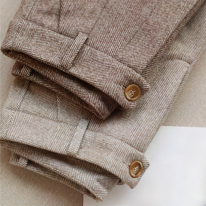 | PANTALONS ÉLÉGANTS EN PURE LAINE SUR MESURE