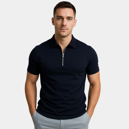 | POLO MODERNE AVEC ZIP MI-HAUT