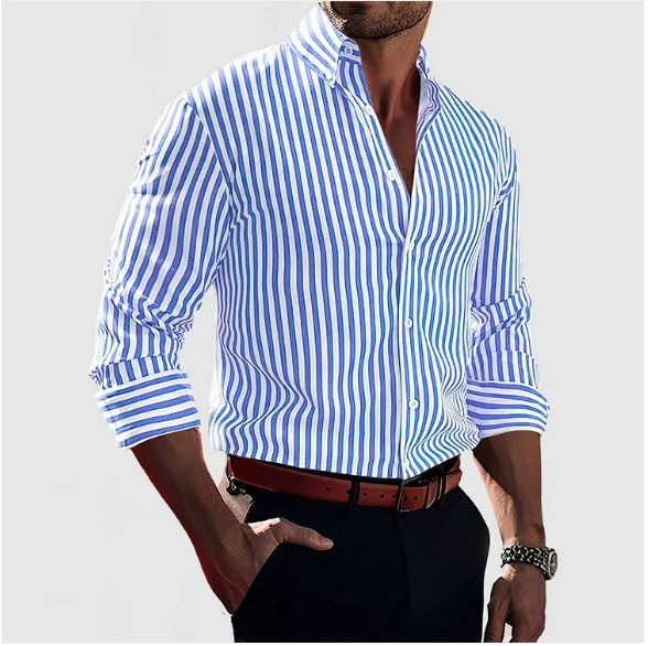 | CHEMISE À RAYURES DÉCIDÉES POUR HOMME