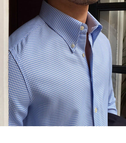 Camisa Británica Azul de Cuadros