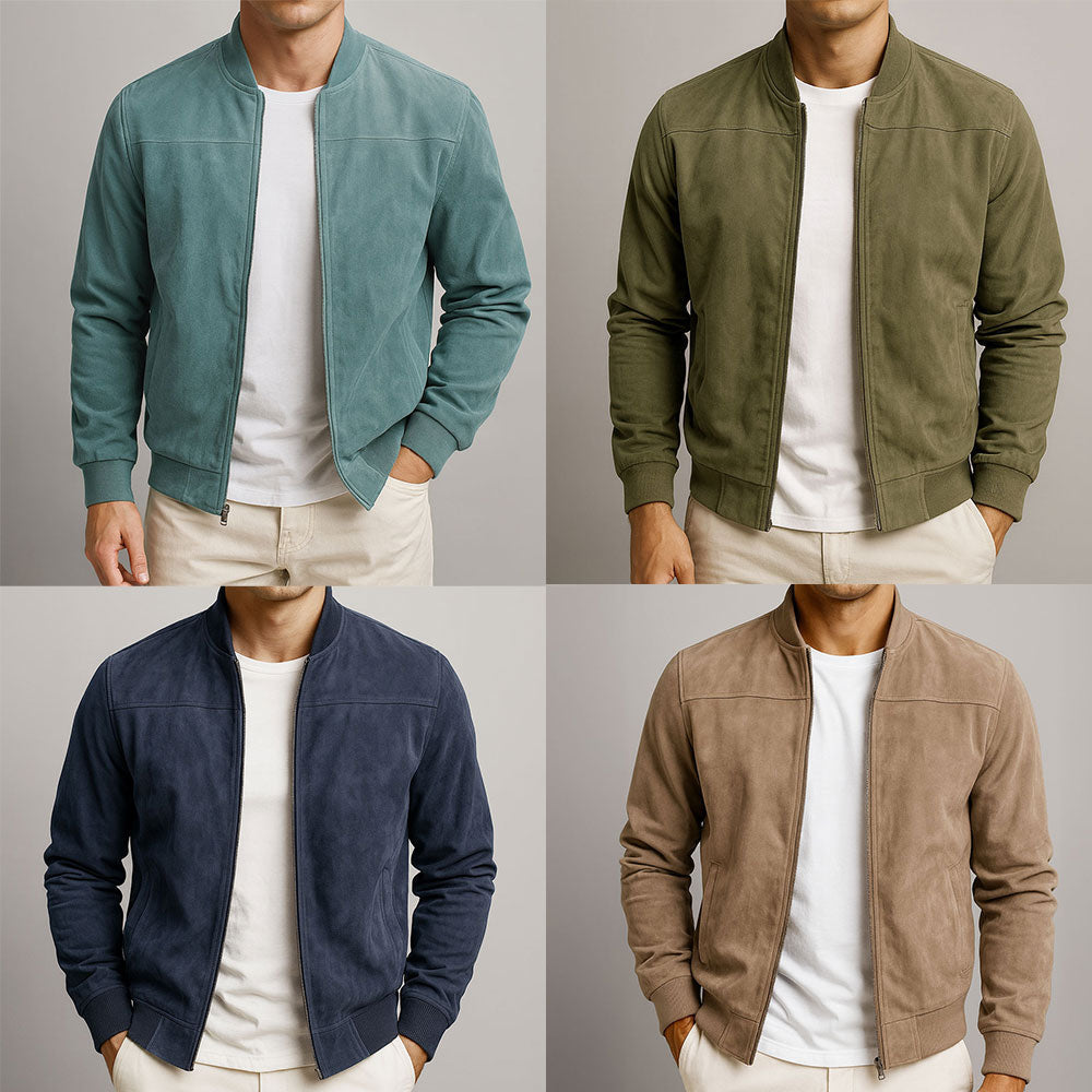 | VESTE EN CUIR SUEDE URBAINE
