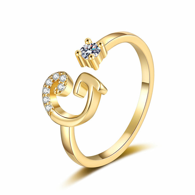 Anillo Lumévara™ de Corazón con Inicial – Personalizado y Elegante
