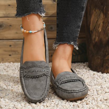 | Mocasines de Efecto Ante Festoneados Marie