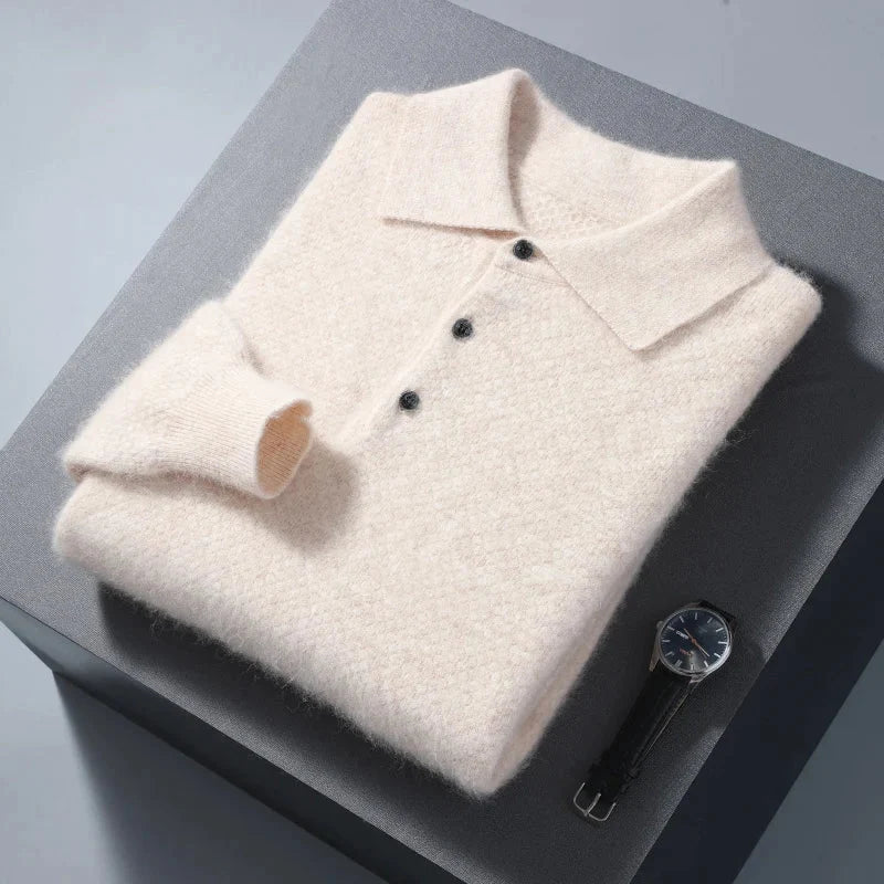 Jersey Polo de Lana Ligero para Hombre
