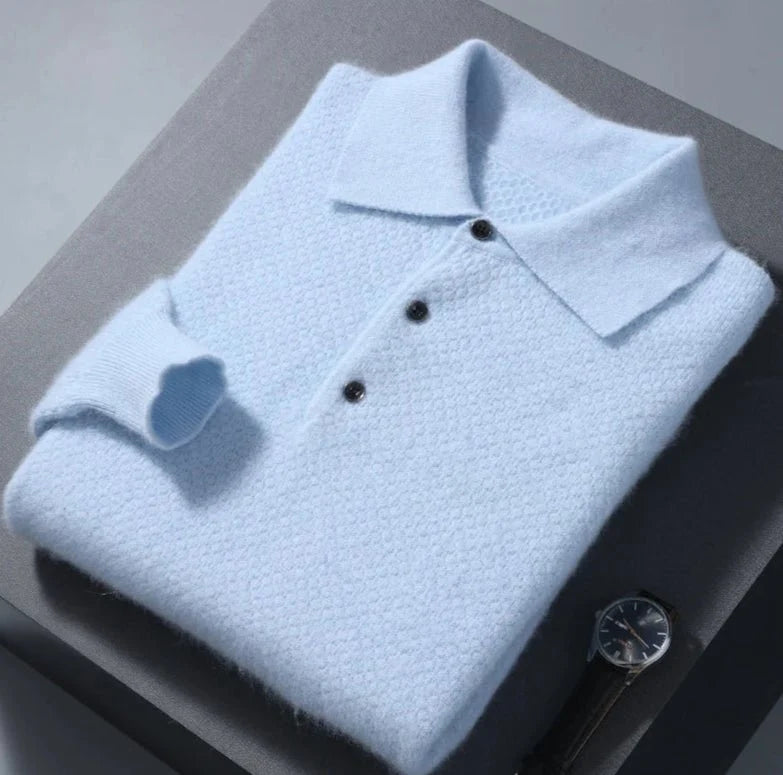 Jersey Polo de Lana Ligero para Hombre