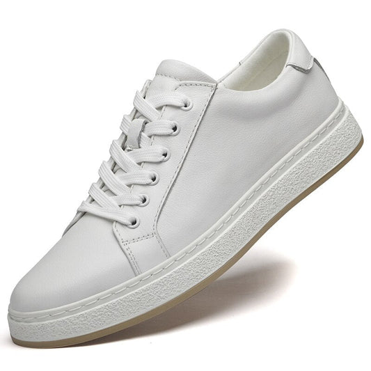 Zapatos Casuales de Cuero Genuino con Cordones