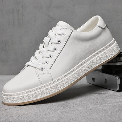 Zapatos Casuales de Cuero Genuino con Cordones