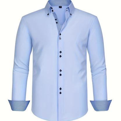 | CHEMISE ÉLÉGANTE LÉGÈRE AVEC DÉTAILS CONTRASTÉS