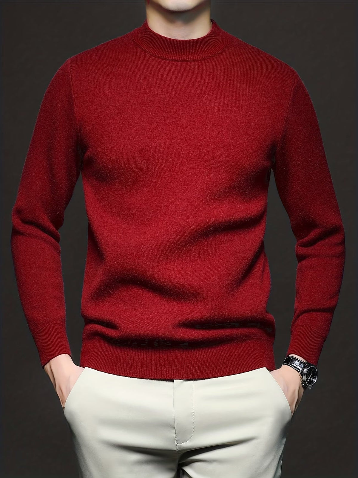 Renzo – Jersey Hombre Cuello Alto de Canalillo