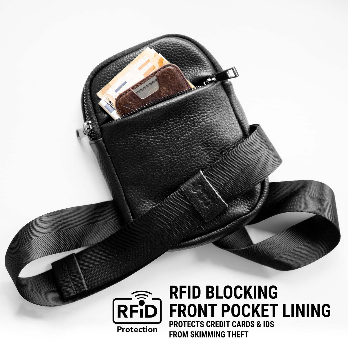 Bolso Sling de Viaje | Piel