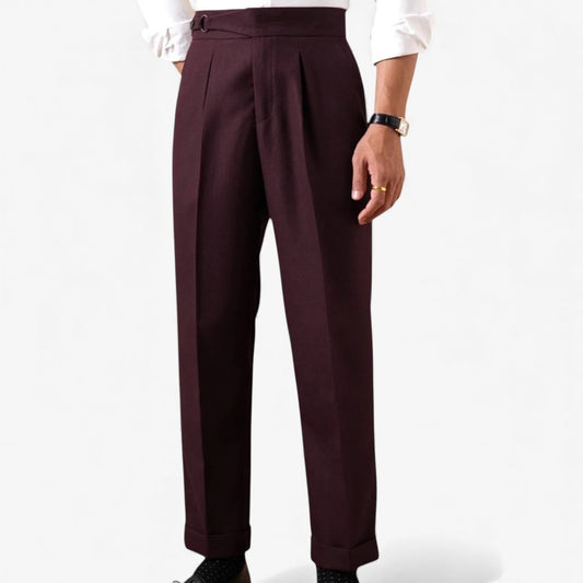Pantalones de Negocios Clásicos con Pinza Única