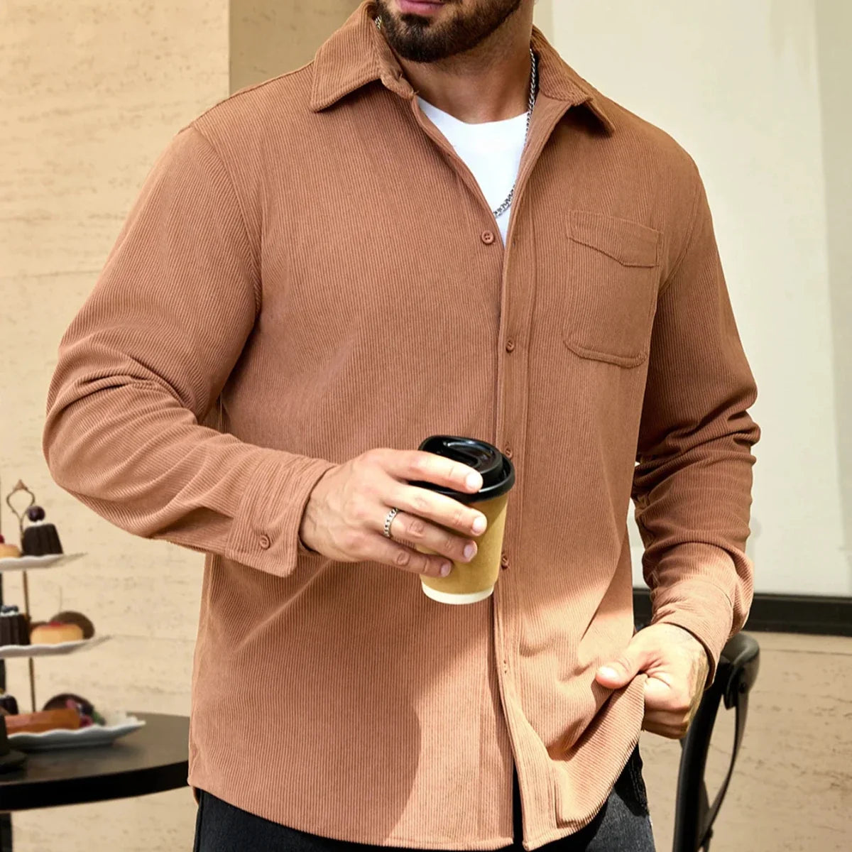 Camisa Oversize de Pana