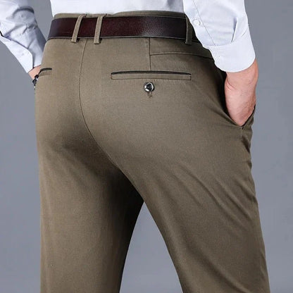 Pantalones Clásicos Smart Casual de Algodón