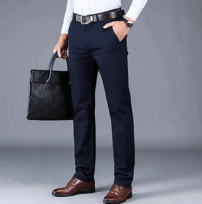 Pantalones Clásicos Smart Casual de Algodón